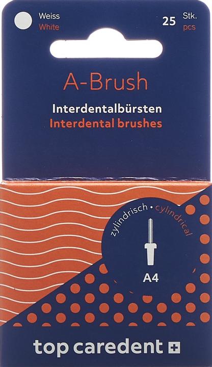 Image du produit Top Caredent A-Brush 4 IDBH-W brossettes interdentaires blanc (25 x)