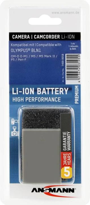 Productafbeelding Ansmann A-Oly BLN-1 1140mAh 7,4V (Batterijlader voor camera)