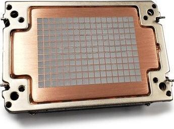 Actual product image Dynatron S7 Intel 4677 1U active copper 1100 heat sink with vapour chamber base fan with PWM and (27.40 mm)