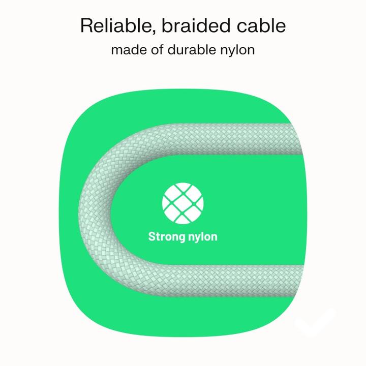 Productafbeelding GreenCell USB-C-USB-C kabel PowerStream 100W gevlochten 1,2 m wit (1.20 m, 100 W)