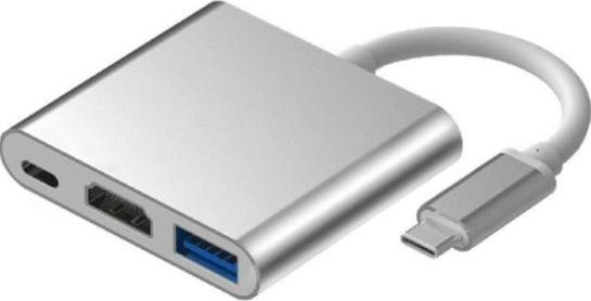 iLike HD1 3in1 USB-C (Type-C) Plug to HDMI 4K / USB 3.0 / USB-C Female Audio&Video Cable Adapter (USB Typ-C, 11 cm)