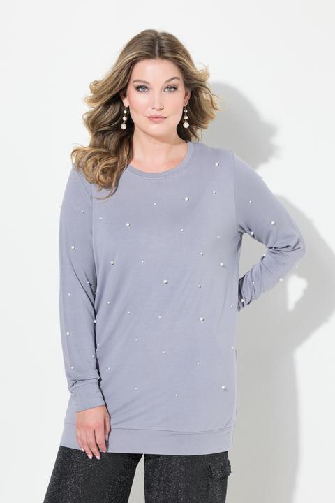 Produktbild Miamoda Sweatshirt, Zierperlen, Langarm (44)
