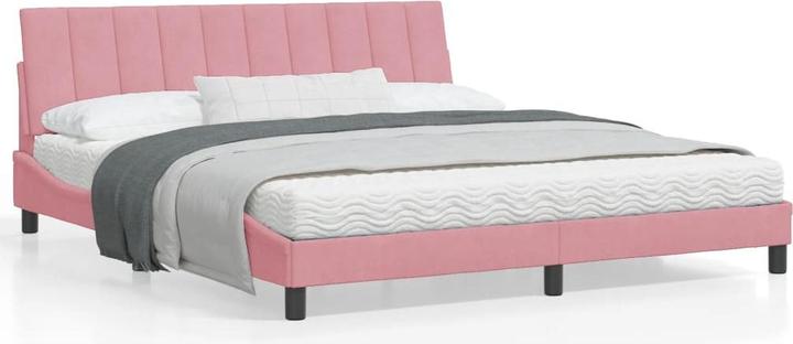 Produktbild vidaXL Bettgestell mit Kopfteil Samt (180 x 200 cm)