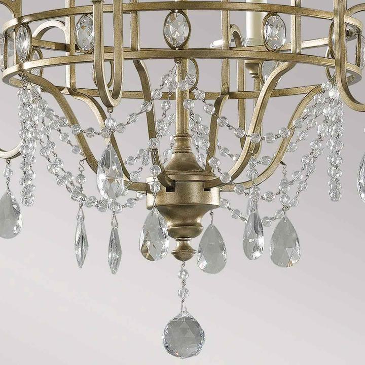 Actual product image Elstead Lighting Gianna chandelier E14 6-fold gold-plated silver (66.70 cm)