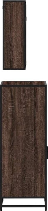 Immagine prodotto VidaXL Set di mobili da bagno a 3 pezzi Set di mobili da bagno in legno effetto rovere marrone