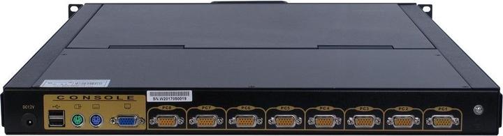 Actual product image Intertech KVM 1708 LED 43.18cm 17 inch KVM switch 104 keyboard with touchpad 1280x1024 75Hz 8 port d-SUB i...