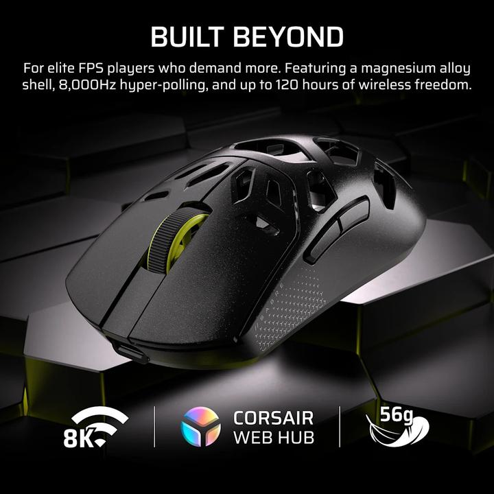Actual product image Corsair SABRE v2 PRO WIRELESS MG Gaming Mouse, Black, (CH-931G100-WW) (Cable, Wireless)