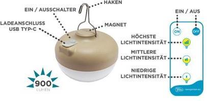 Produktbild Newgarden Tisch- & Hängeleuchte Cherry (900 lm, IP54)