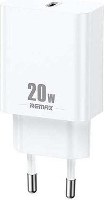 Actual product image Remax Wall charger, RP-U5, USB-C, 20W (white) + Lightning cable (20 W, 1 portion)