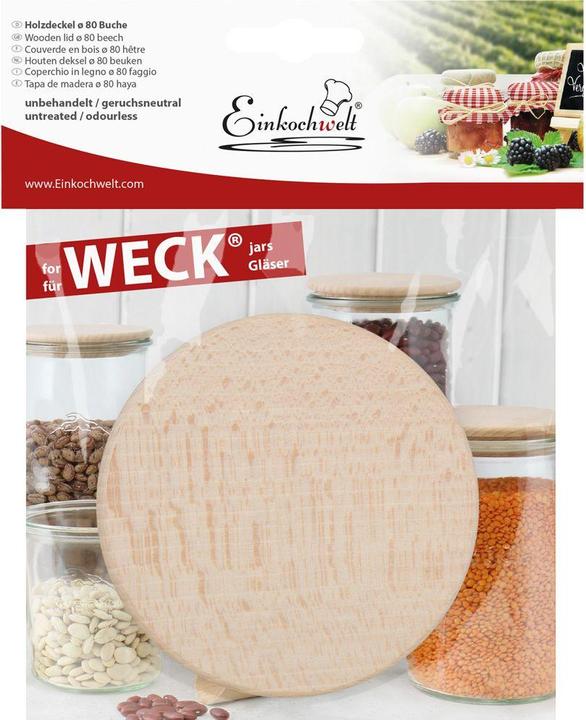 Weck Houten deksel 'Bewaarwereld (1 Pcs.)