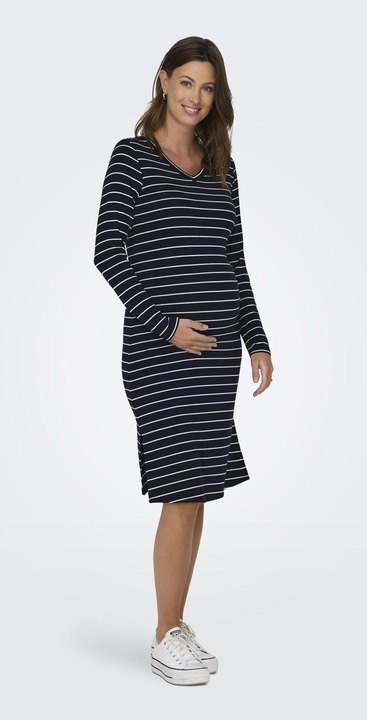 Produktbild Only Maternity Mama V-Ausschnitt Kleid mit langen Ärmeln (S)