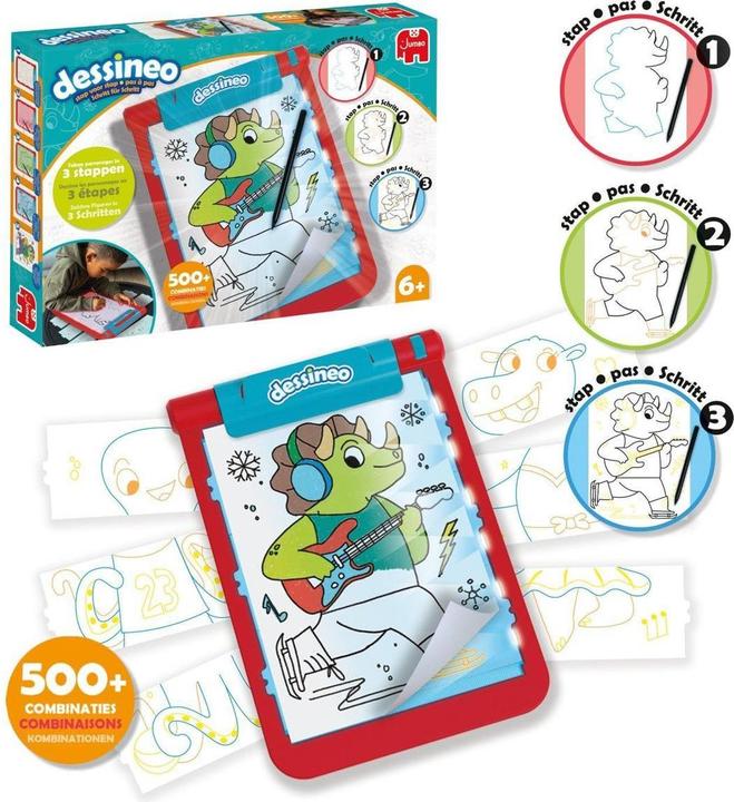 Actual product image Jumbo Dessineo Characters Step by Step Drawing Board