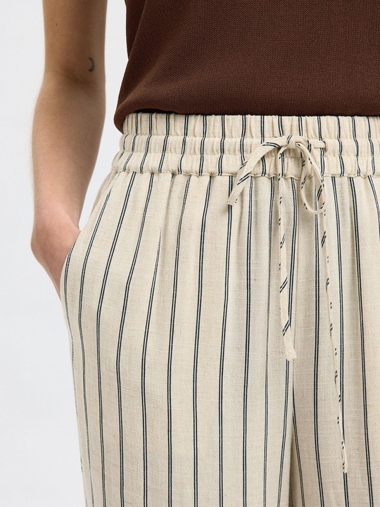 Actual product image Selected Femme Slfviva-Gulia Hw Striped Linen Pant Noos (34)