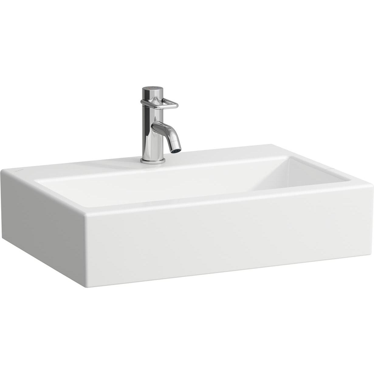 Laufen, Waschbecken, Living City Waschtisch-Schale, 1 Hahnloch, 600x425, weiss, H8114320001 (600 mm, 425 mm)