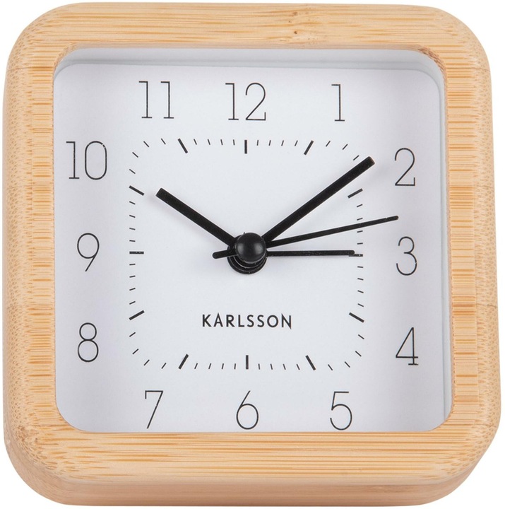 Immagine prodotto Karlsson Sveglia classica Neat Square bambù / bianco