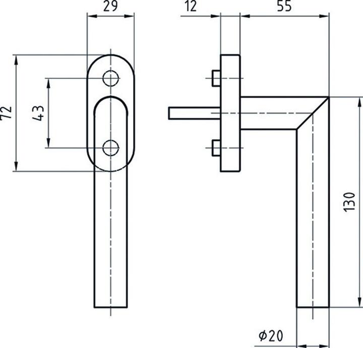 Produktbild Glutz Fenstergriff