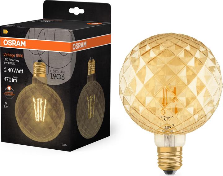 Produktbild Osram Vintage 1906 Led Special Shapes (E27, 4.50 W, 470 lm, 1 x, E)