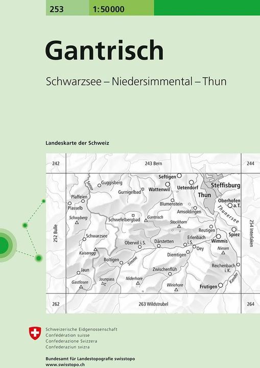 Actual product image Map 253 Gantrisch 1:50'000