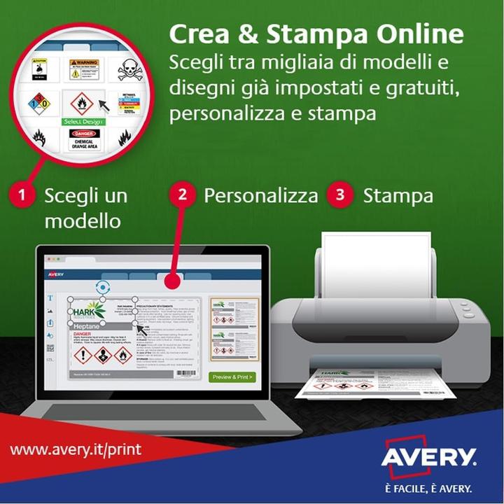 Actual product image Avery Type plate labels