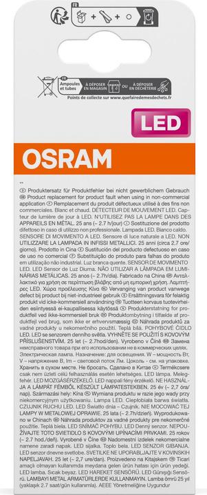 Image du produit Osram LED-Speziallampen mit Bewegungssensor und integriertem Tageslichtsensor (E27, 1055 lm, 1x)