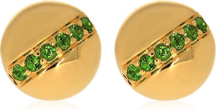 Xen Ohrstecker mit 12 Chromdiopside ca. 0,26 ct. vergoldet (925 Sterling Silber)