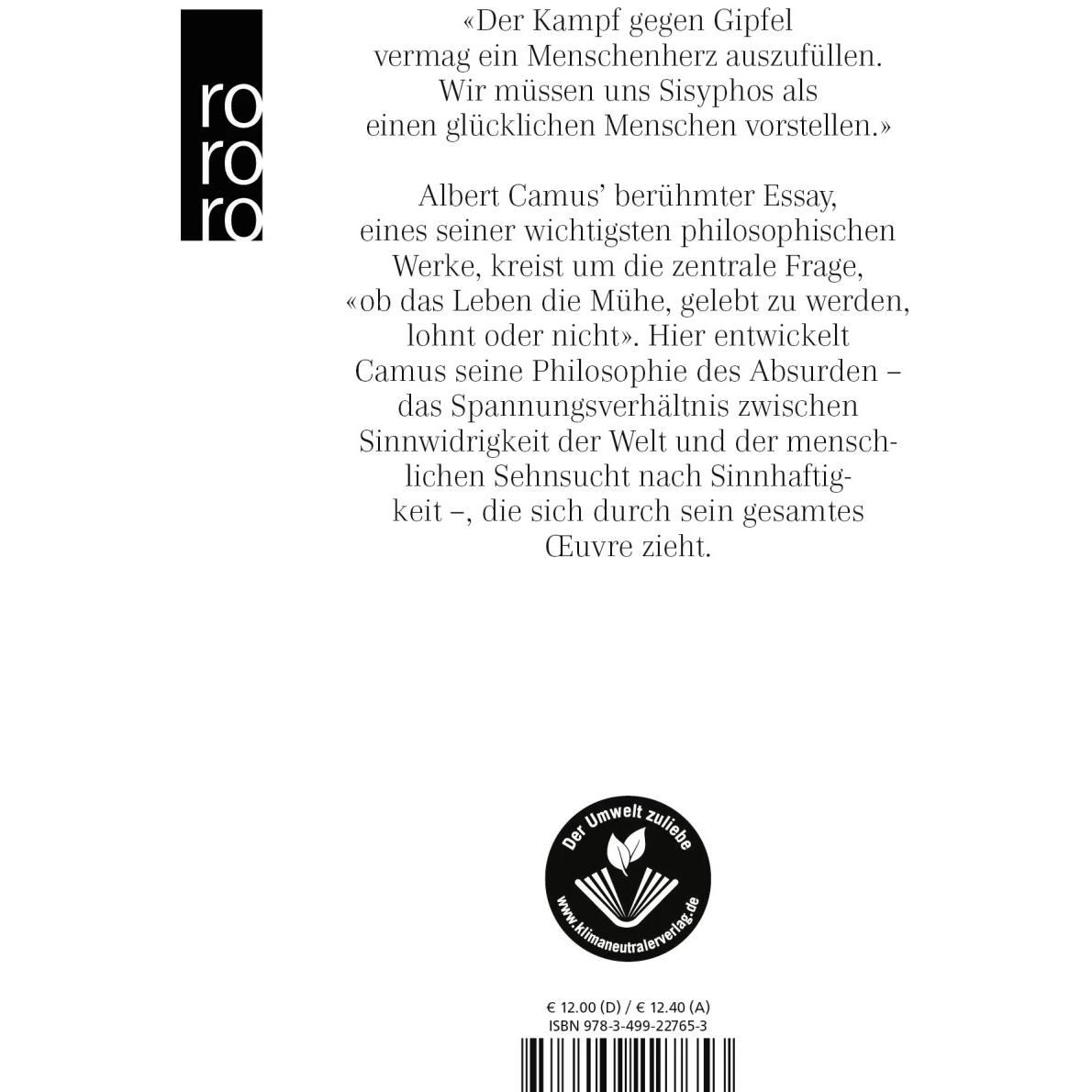 Thumbnail - Der Mythos des Sisyphos, Belletristik von Albert Camus