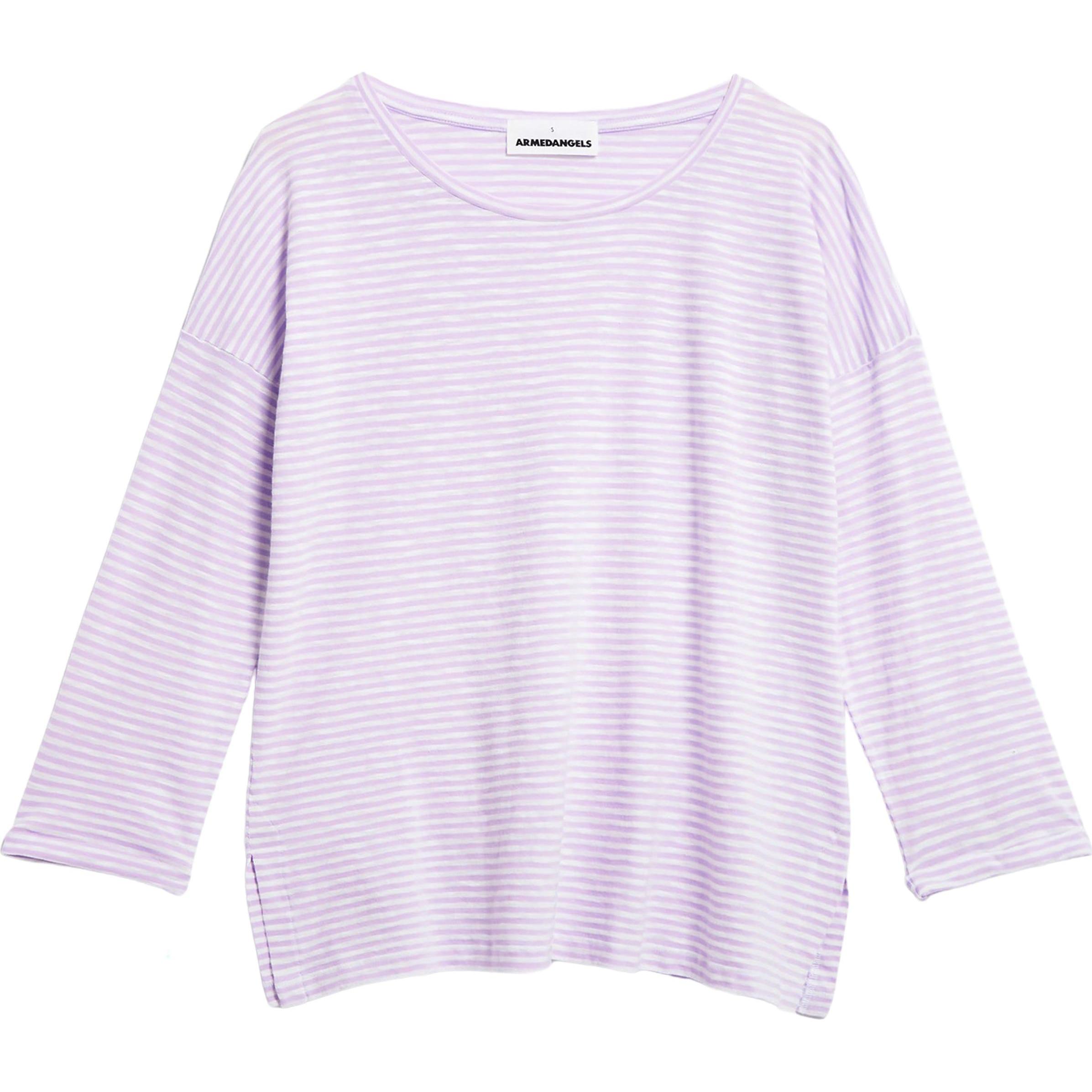 Armedangels, Damen, Shirt, Women's Sianaa Lovely Stripes, Violett, (XS)