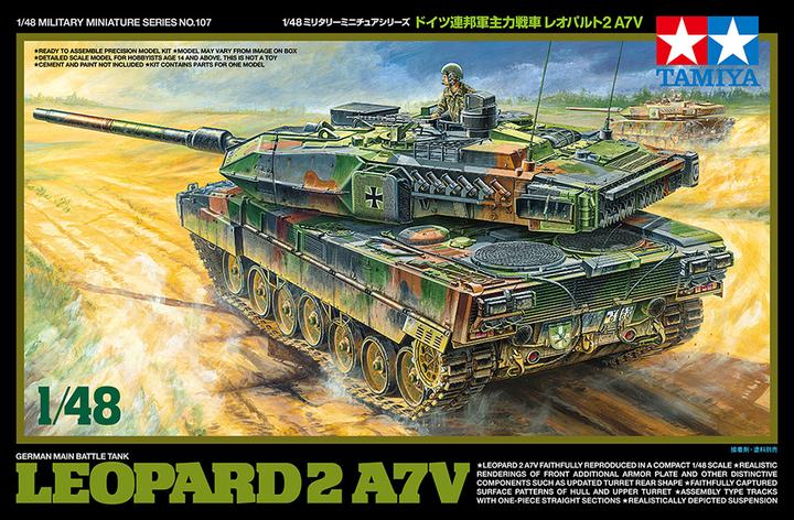 Actual product image Tamiya 1/48 German Main Battle Tank Leopard 2 A7V