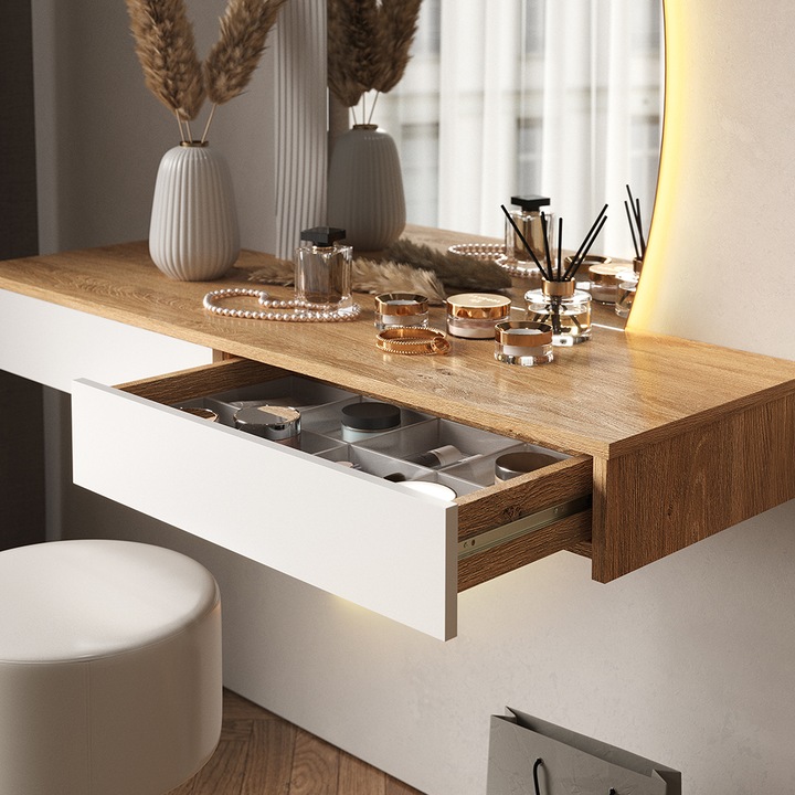 Produktbild Vicco Melisa mit Hocker und Beleuchtung (120 x 40 x 161 cm)