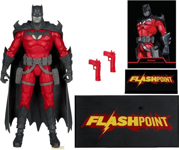 Produktbild McFarlane DC Multiverse Actionfigur Batman (Flashpoint) (Black & White Accent Edition) (Gold Label) 18 cm