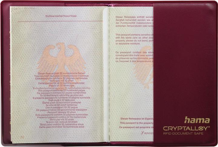 Actual product image Hama Passport data protection cover International, RFID, Bordeaux (Document & Wallet)