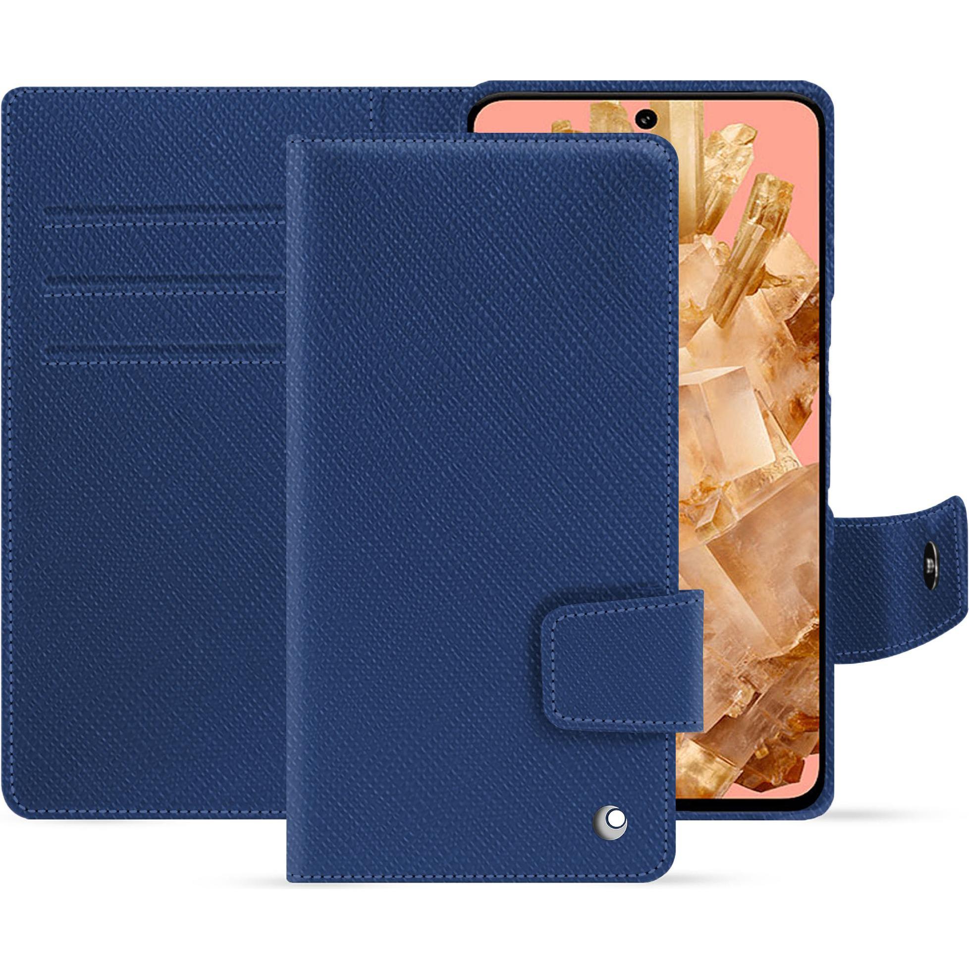 Thumbnail - Noreve Lederschutzhülle Google Pixel 8 (Google Pixel 8), Smartphone Hülle, Blau