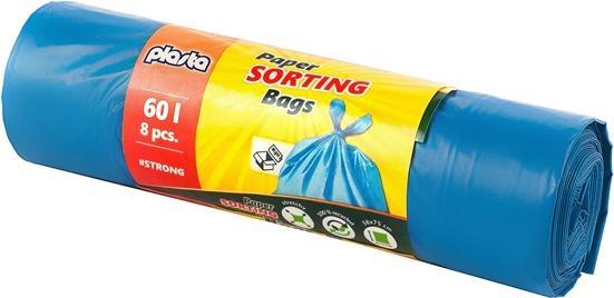 Staples Garbage Bags Plasta Blue 60l 8pcs