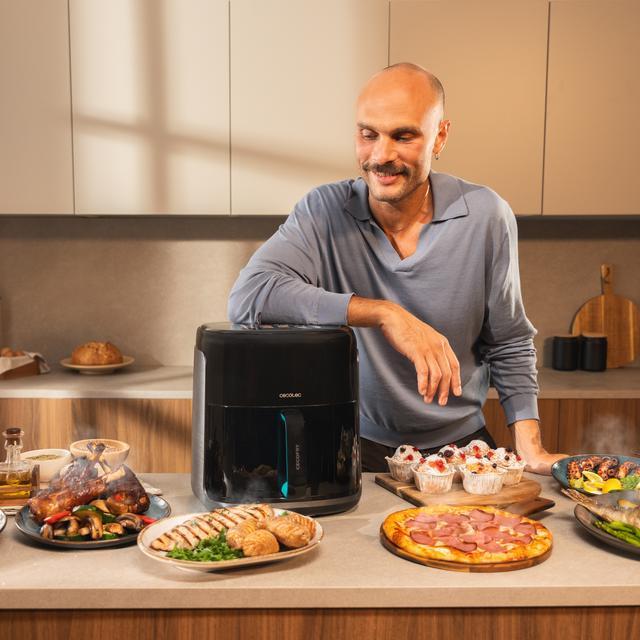 Actual product image Cecotec Air Fryer Cecofry&Grill SmokinPrime 6500 6.5L 2200W Grill Black