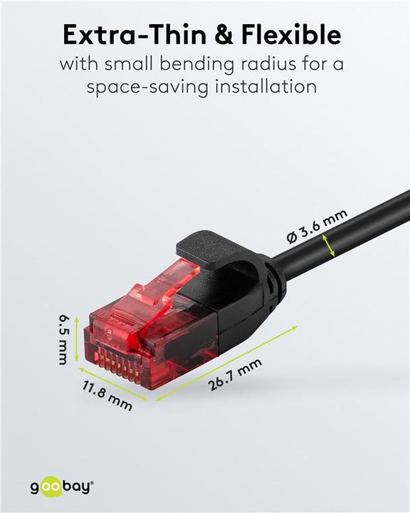 Actual product image Goobay Patch Cable (U/UTP, CAT6, 5 m)