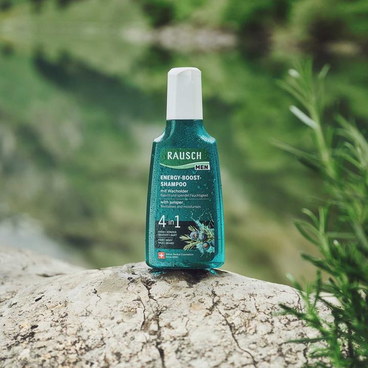 Actual product image Rausch Energy-Boost-Shampoo mit Wacholder (200 ml, Liquid shampoo)