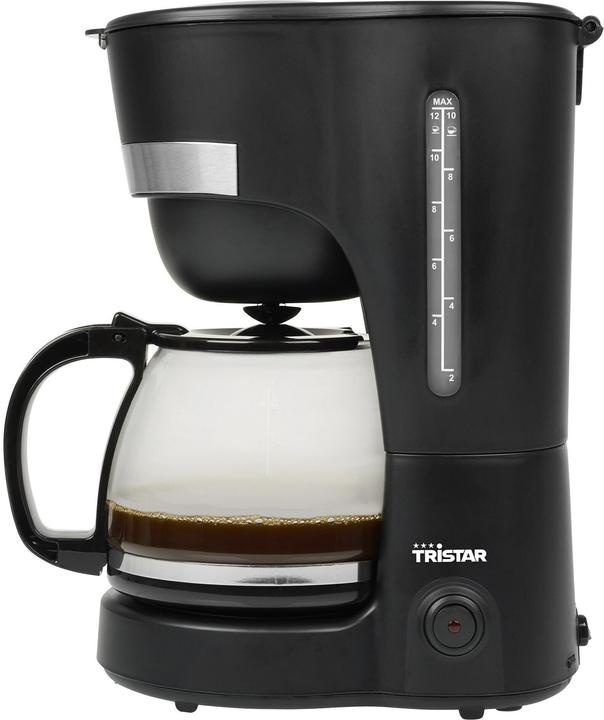 Actual product image Tristar Coffee maker Black Capacity cups=12 Glass jug, keep warm