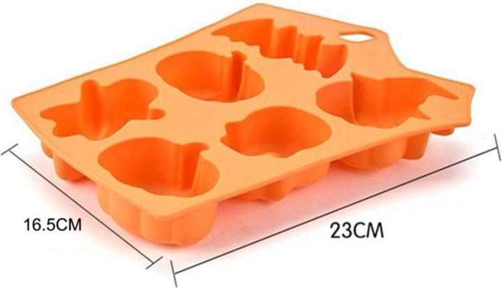 Produktbild König Design Halloween Schokoladen Silikon Form Backen Silikonform Kürbis Geister Kuchen Neu