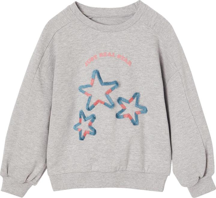 Actual product image Vertbaudet Mädchen Sweatshirt mit Recycling-Polyester, Blumen oder Sterne (86)