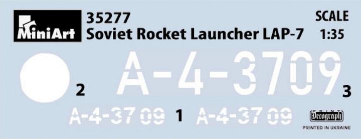 Actual product image Mini art Soviet Rocket Launcher LAP-7