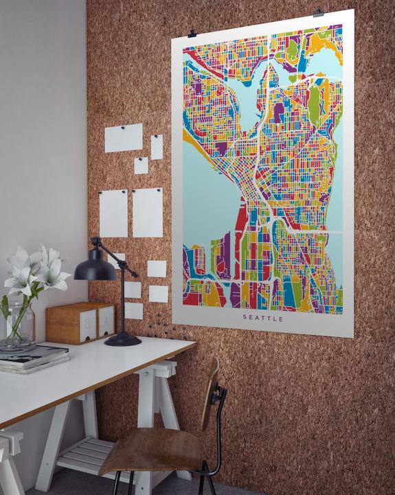 Produktbild artboxONE Seattle Washington Street Map (20 x 30 cm)