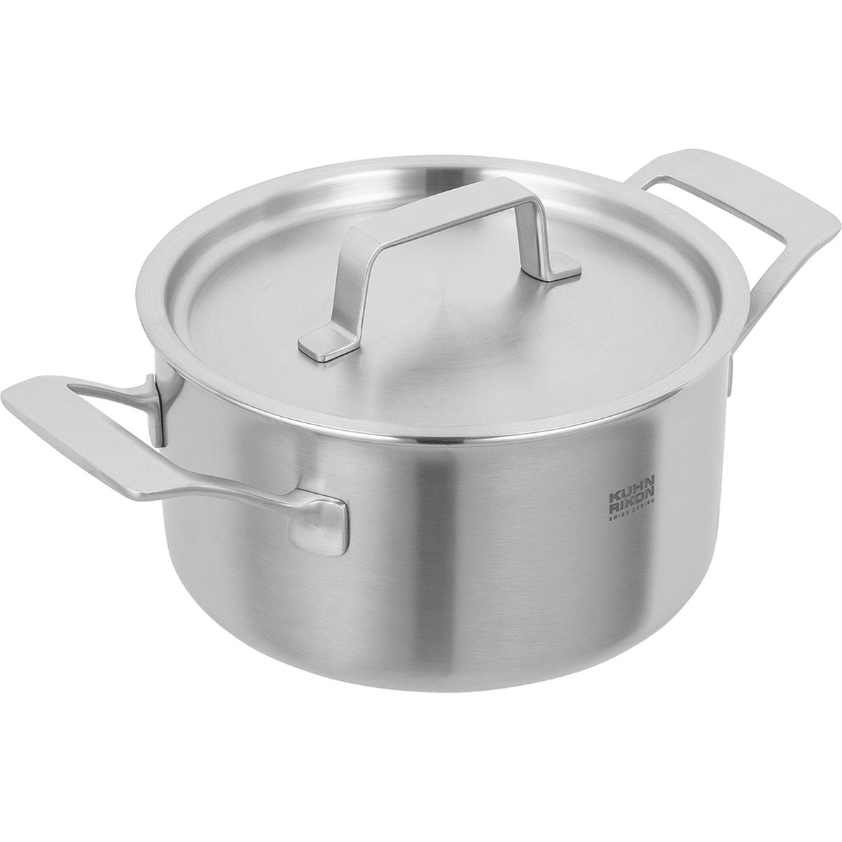 Kuhn Rikon CULINARY FIVEPLY Kochtopf, Pfanne + Kochtopf, Silber