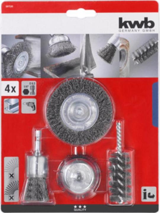Actual product image kwb Brushes universal set 4 pcs.