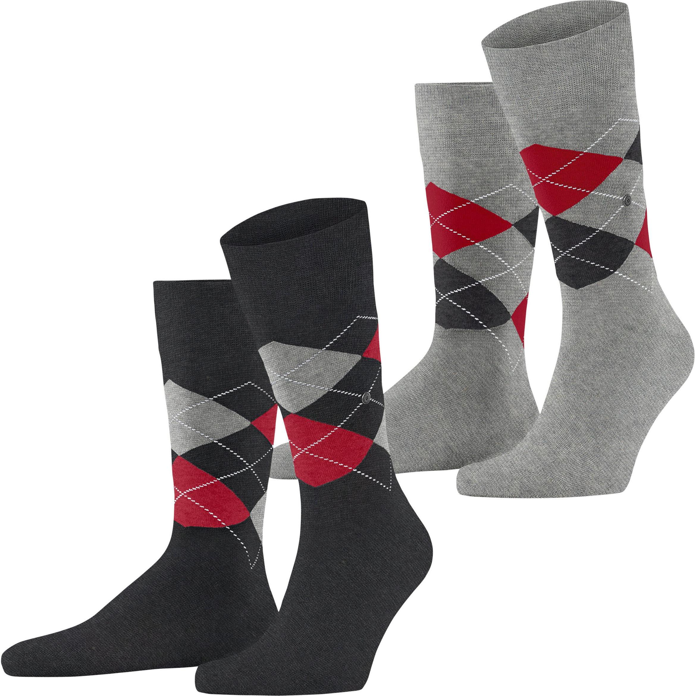 Burlington, Herren, Socken, Socken Casual Bequem sitzend, Mehrfarbig, (2er Pack, 40 - 46)