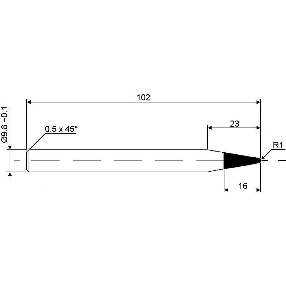 Velleman Spare Bit For Vtsi100 (Ersatzteil), Lötgerät Zubehör, Grau