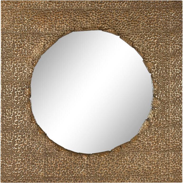 Esprit, Specchio, Wall mirror Home Golden 80 x 6 x 80 cm (80 x 6 cm)