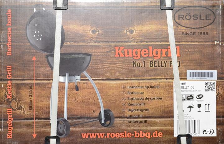 Actual product image Rösle Charcoal grill NO.1 BELLY F50 black (50 cm)