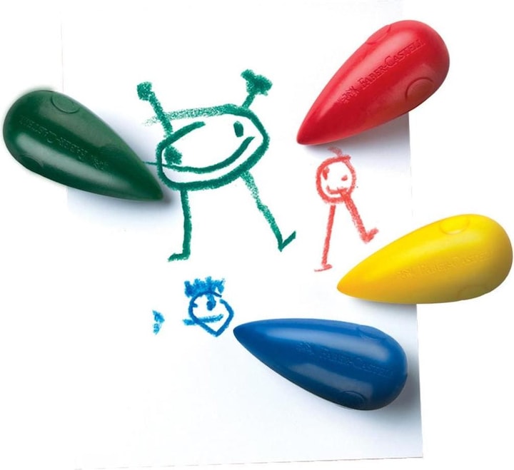 Immagine prodotto Faber-Castell Pastelli a cera a forma di pera (Multicolore, 4 x)