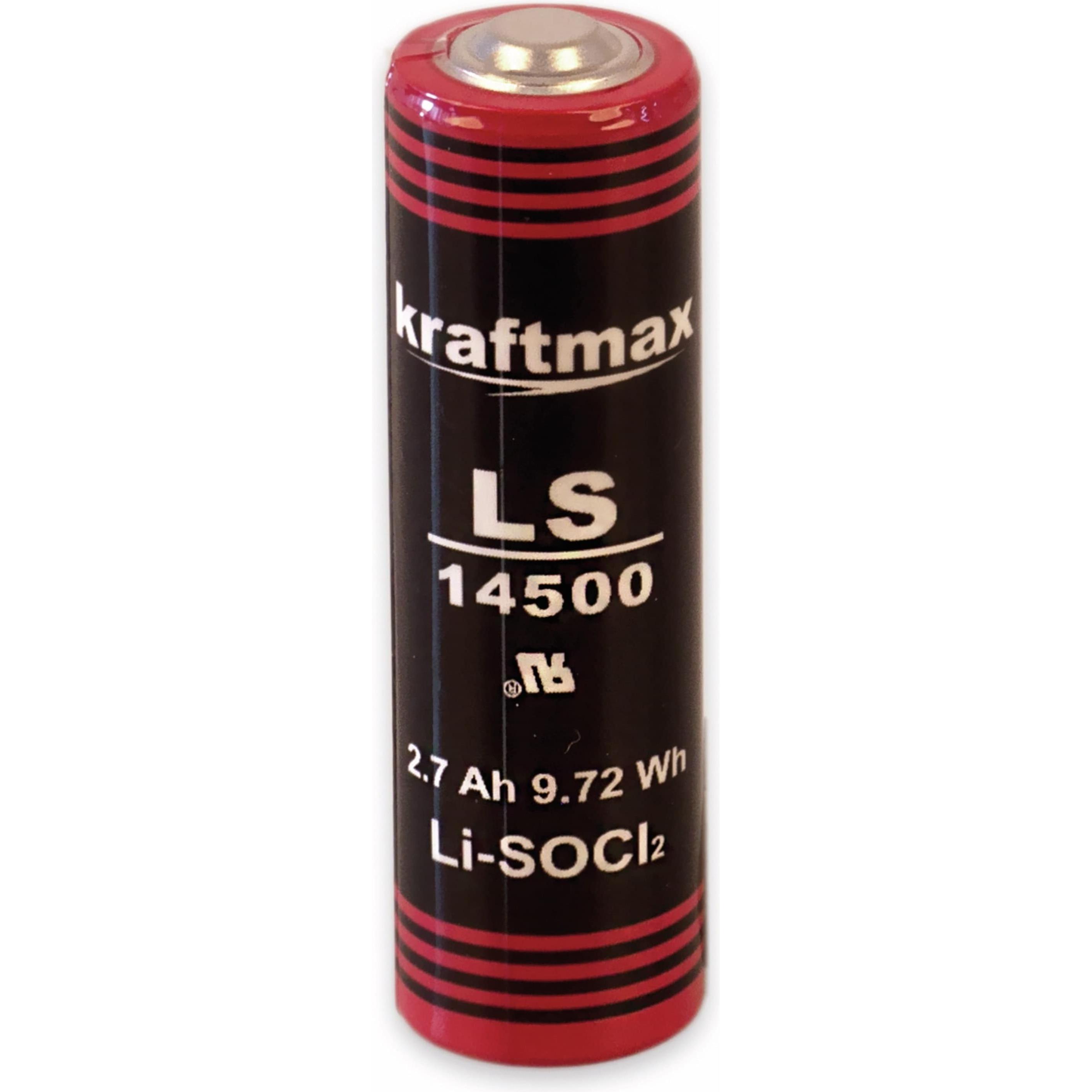 Kraftmax Ls14500 LithiumRundzelle AA (1 Stk., AA, 2600 mAh), Batterien + Akkus