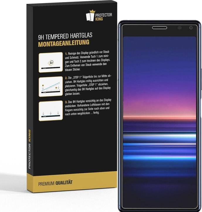 Produktbild Protectorking 1x echtes Tempered 9H Panzerhartglas 3D KLAR (1 Stück, Sony Xperia 20)